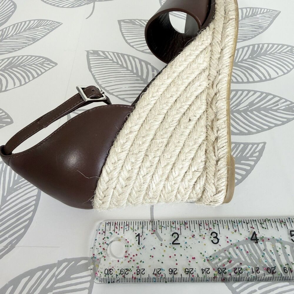 M. Gemi The Marcella Wedge Sandal Chocolate Brown Leather Italy Women’s 37 / 7 - Picture 12 of 12